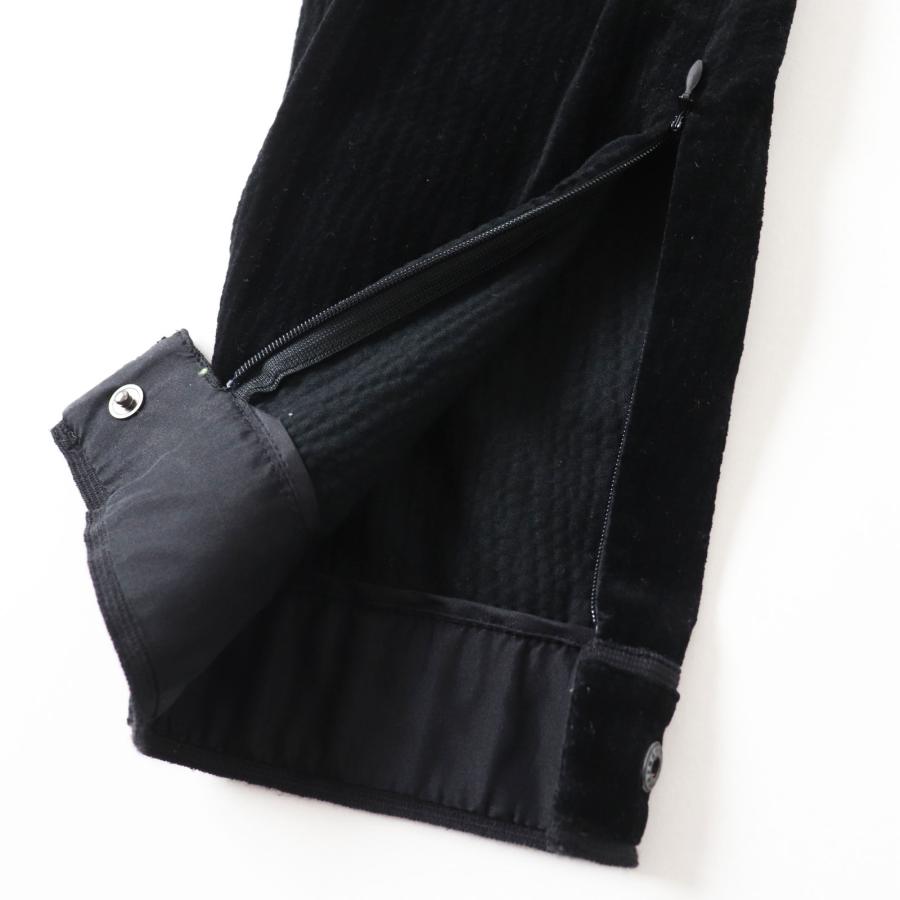 【ドンドン見直し】美品 CHANEL シャネル P44709 ココマークボタン付き ロング丈 ベロア パンツ ブラック 34 伊製 正規品 レディース_6