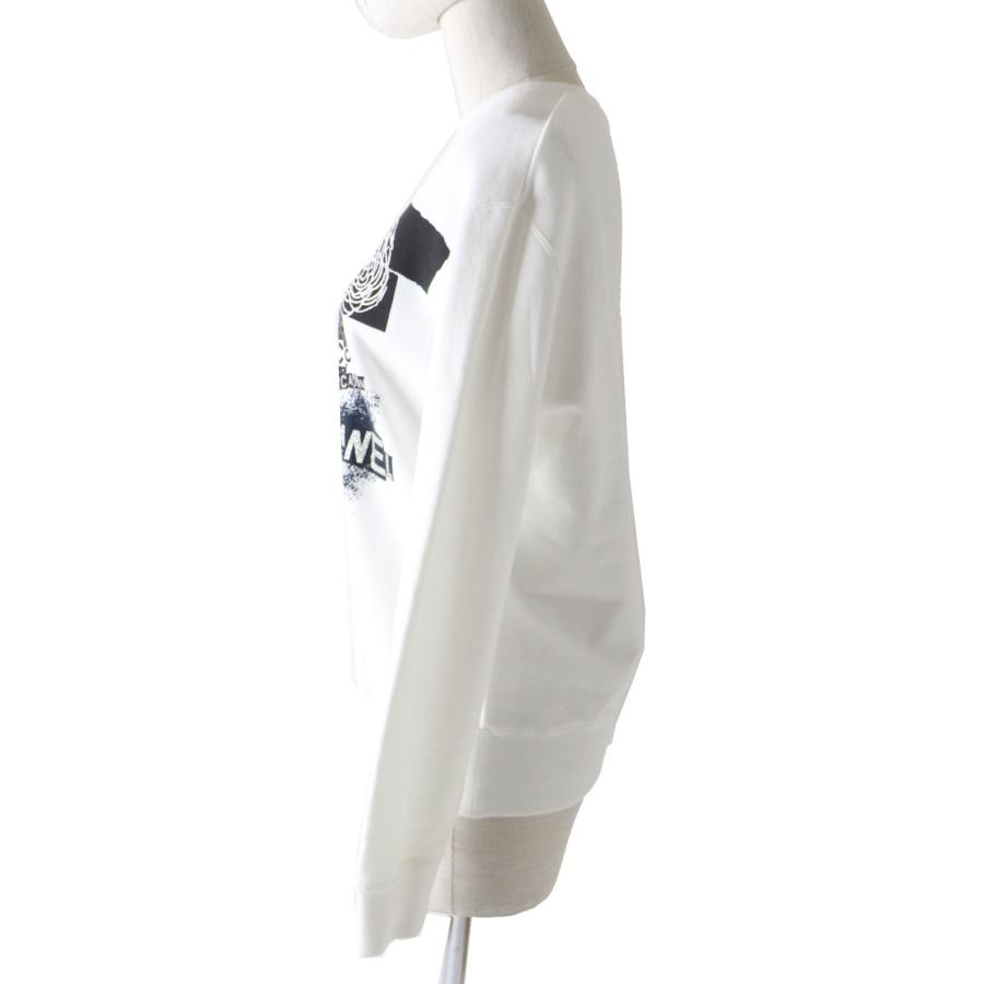 【ドンドン見直し】極美品 CHANEL シャネル 20P P63298 グラフィックロゴ スウェットシャツ ロゴ総柄 プルオーバー ホワイト XS イタリア製 正規品 レディース CHANEL（シャネル） 【ドンドン見直し】極美品 20P P63298