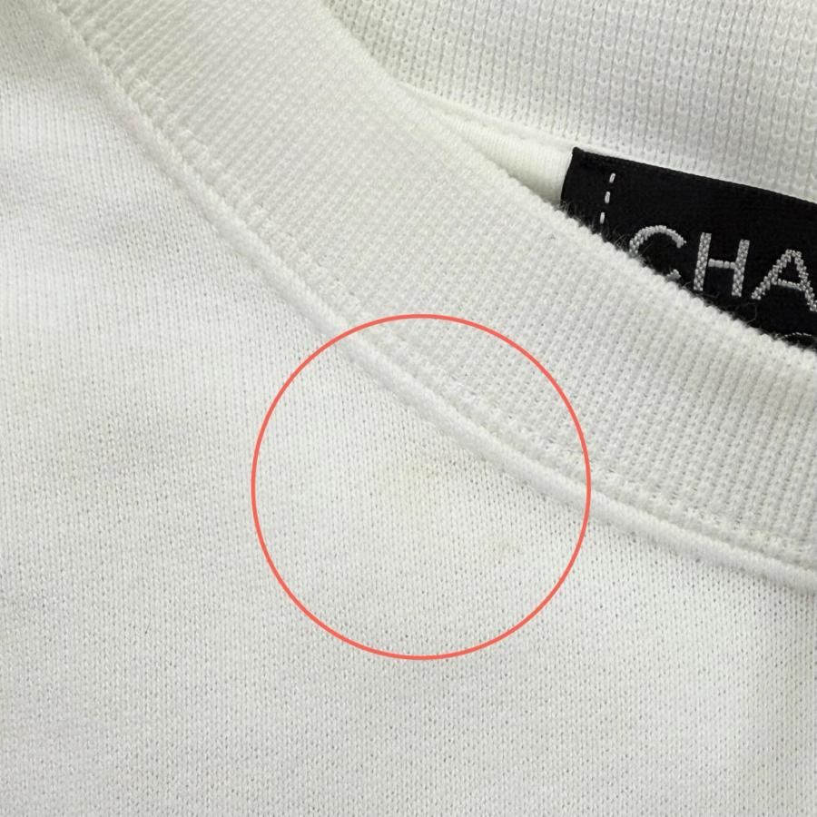 【ドンドン見直し】極美品 CHANEL シャネル 20P P63298 グラフィックロゴ スウェットシャツ ロゴ総柄 プルオーバー ホワイト XS イタリア製 正規品 レディース CHANEL（シャネル） 【ドンドン見直し】極美品 20P P63298