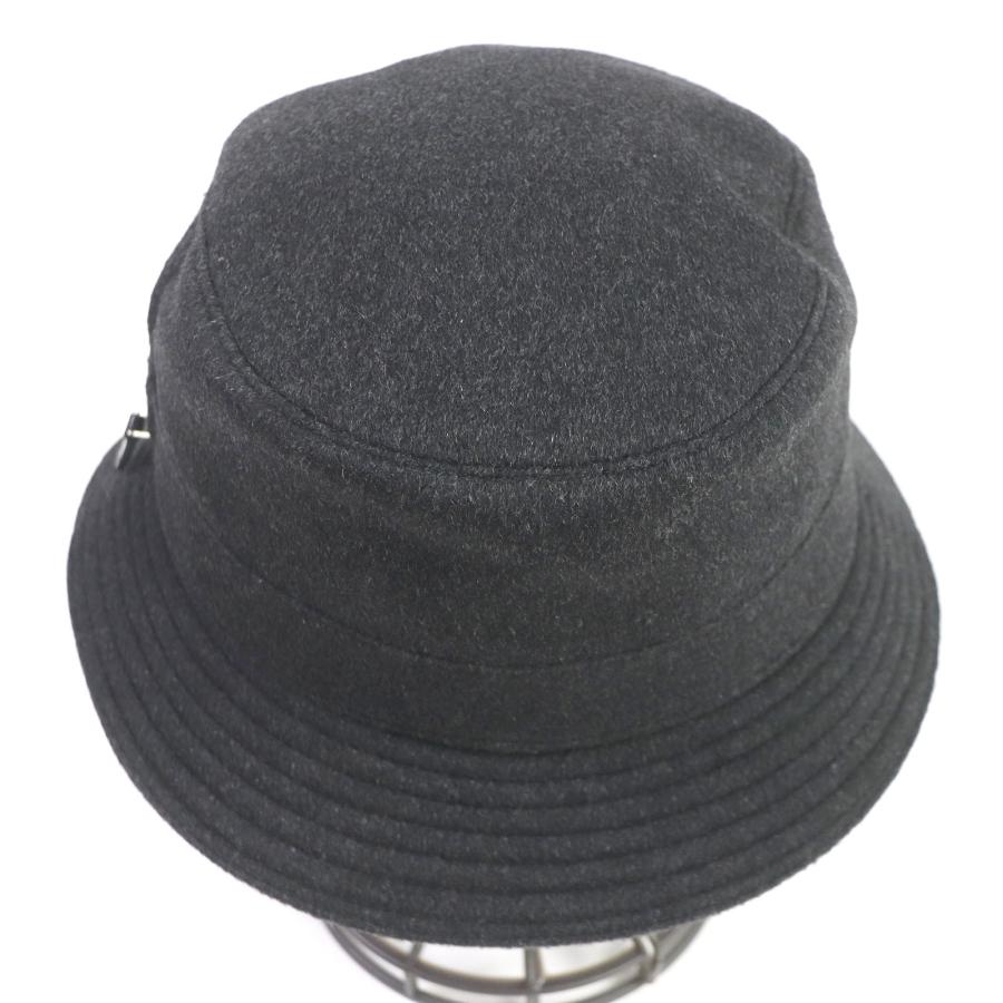 極美品 HERMES エルメス ジップデザイン カシミヤ100％ バケットハット 