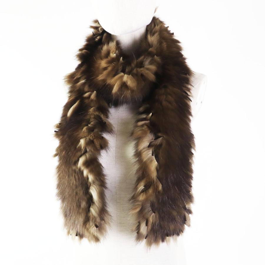 極美品 FENDI フェンディ ロシアンセーブル 毛皮 マフラー ブラウン 