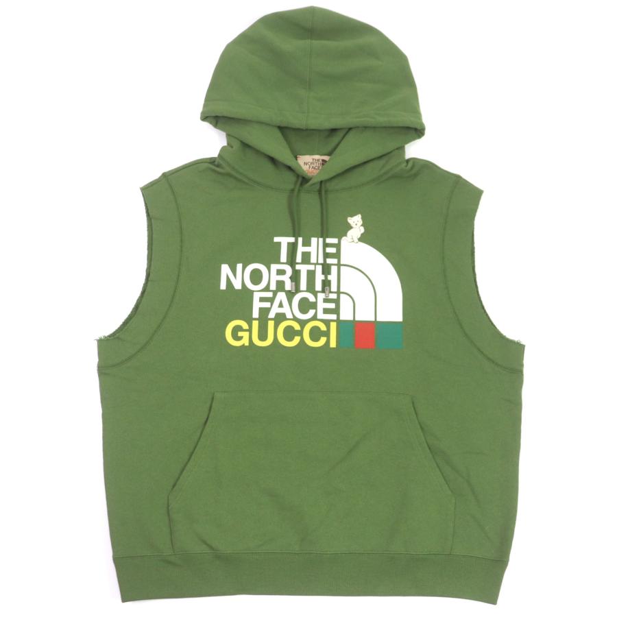 極美品 GUCCI グッチ THE NORTH FACE 663243 ロゴプリント 