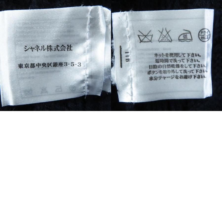 CHANEL 美品 シャネル P46489 カシミヤ100% カメリアブローチ付 CHANEL 美品 シャネル P46489 カシミヤ100% カメリアブローチ付