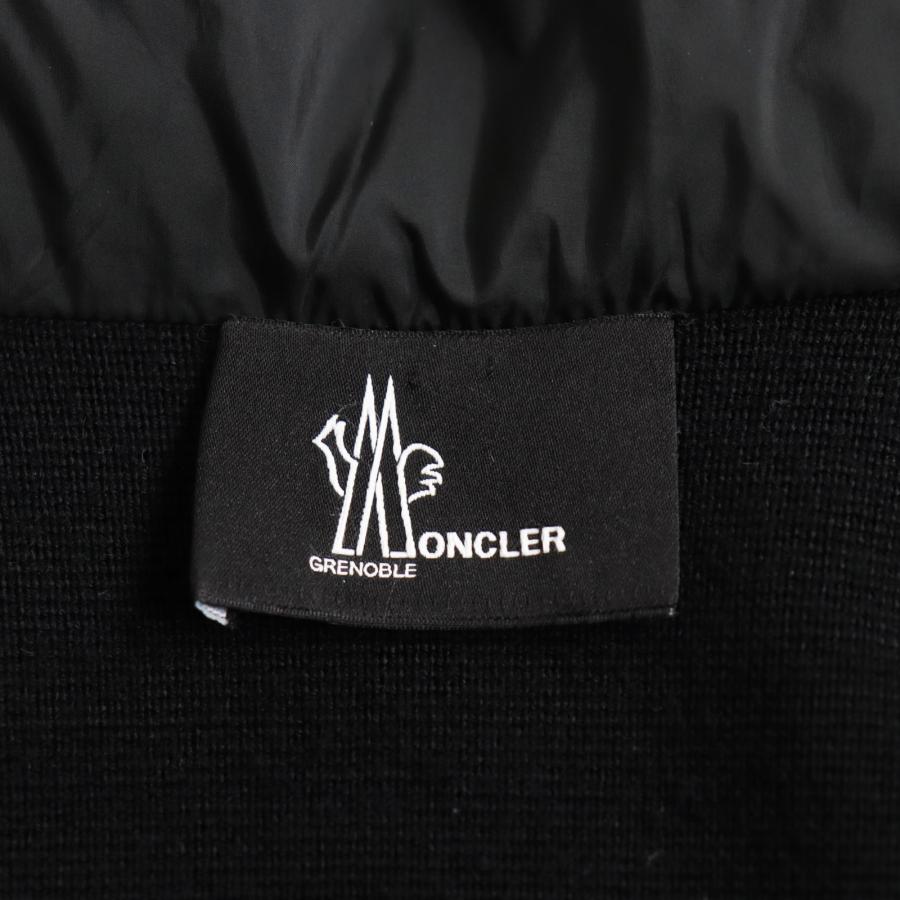 極美品 MONCLER GRENOBLE モンクレールグルノーブル 2018年製 MAGLIONE ニット切替 ロゴワッペン ダウンジャケット 黒 S 正規品 メンズ｜brand-td-store｜08