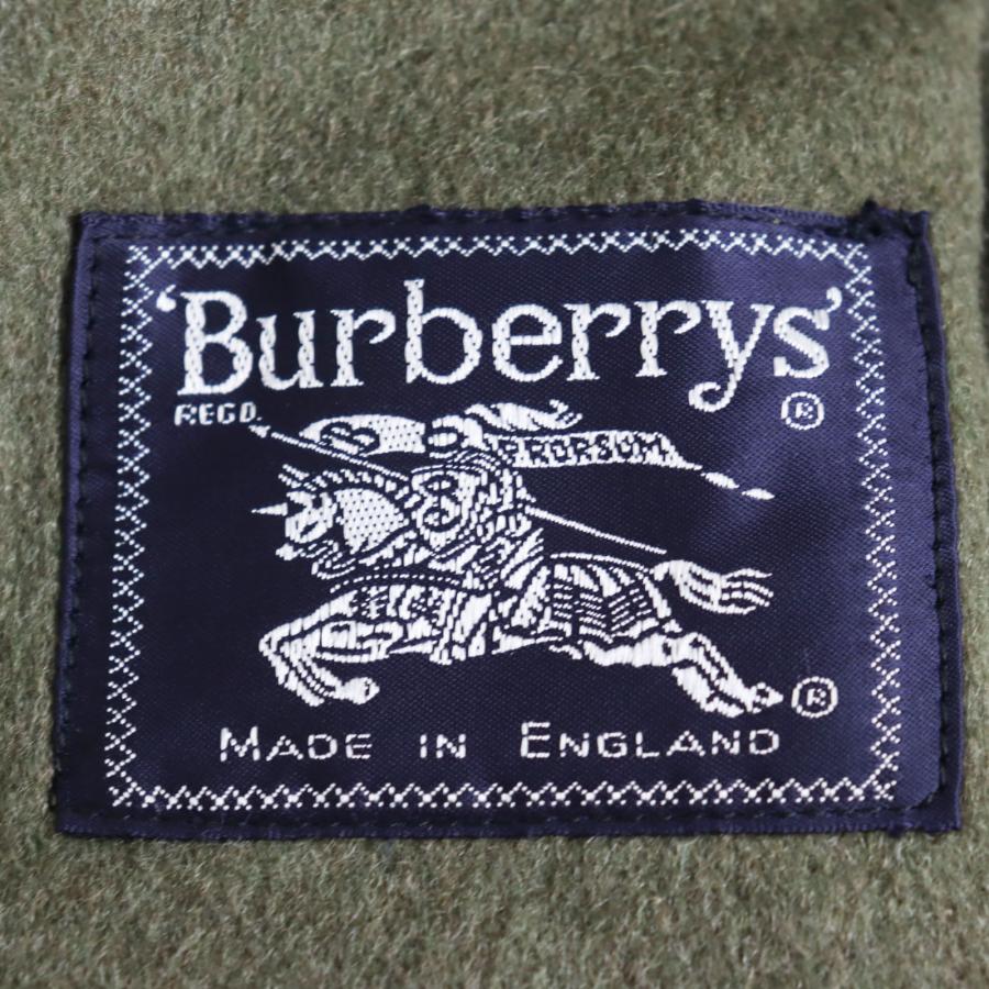 極美品 Burberrys バーバリー ヴィンテージ カシミヤ100% ロング丈 ステンカラーコート/ロングコート グリーン 46R 英国製 メンズ｜brand-td-store｜06