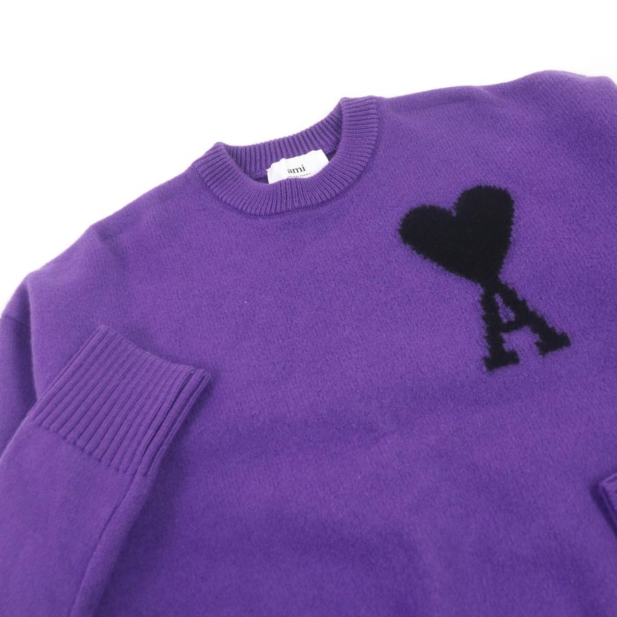 美品 AMI PARIS UKS002 アミ パリス ハートインターシャ ウール 美品 AMI PARIS UKS002 アミ パリス ハートインターシャ ウール