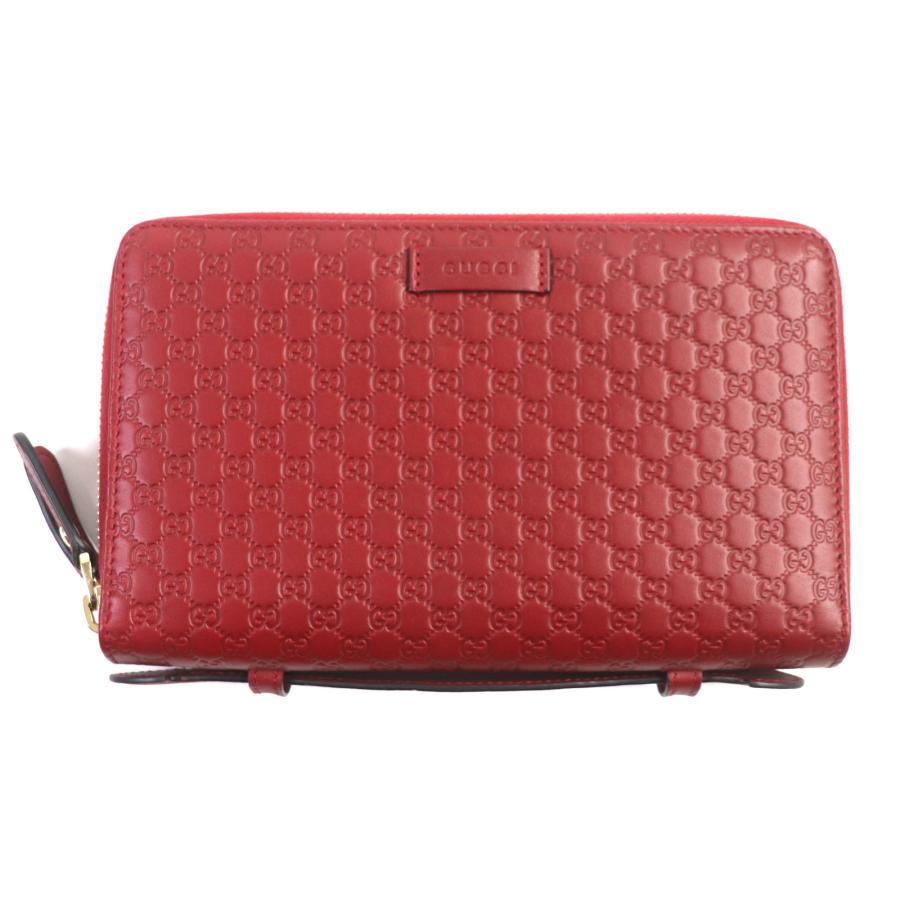 美品 GUCCI グッチ 544250 マイクログッチシマ レザー ラウンド 