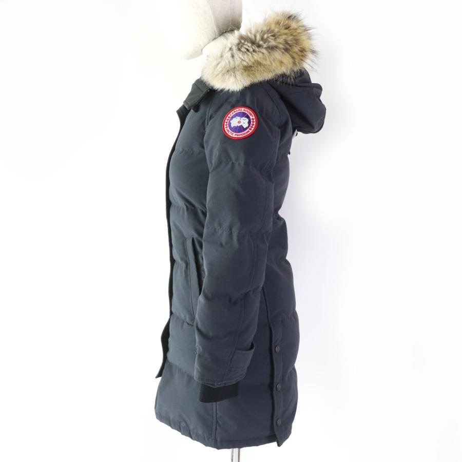 良品 CANADA GOOSE カナダグース 2302JL MACKENZIE マッケンジー ファー・フード付 ダウンコート ネイビー XS 正規品 レディース｜brand-td-store｜02