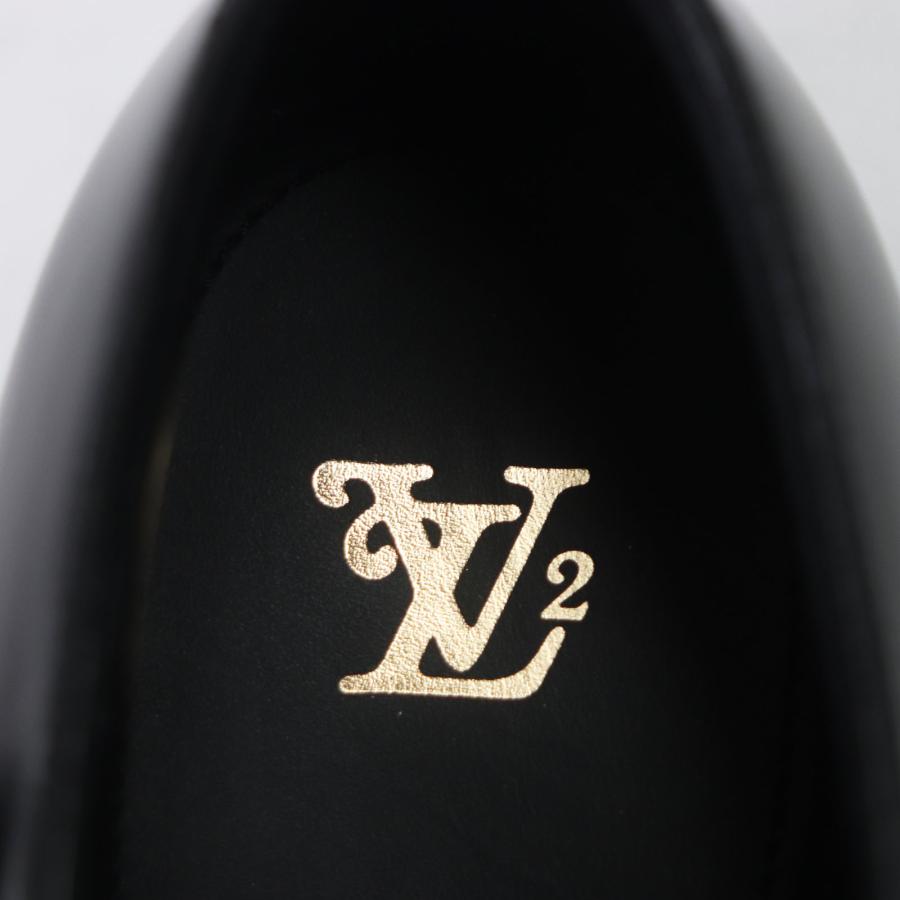 美品 LOUIS VUITTON ルイヴィトン NIGO 2020年製 ヴォルテールライン リシュリュー ロゴメタルプレート レザーシューズ 黒 5.5 伊製 メンズ｜brand-td-store｜08