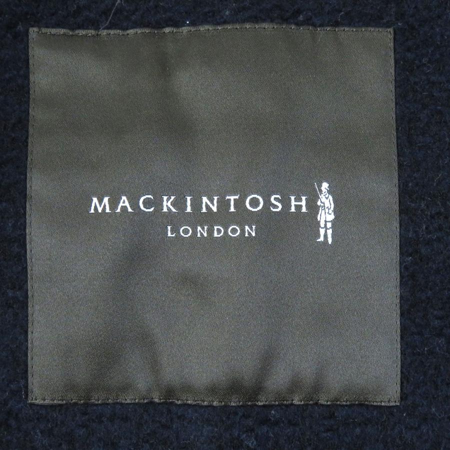美品 MACKINTOSH LONDON マッキントッシュ ロンドン ロゴトグルボタン・フード付き ダッフルコート ネイビー 36 日本製 正規品 レディース｜brand-td-store｜09