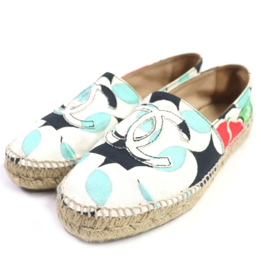 Chanel エスパドリーユ　ホワイト　ココマーク　総柄 Chanel エスパドリーユ ホワイト ココマーク 総柄 【公式通販】