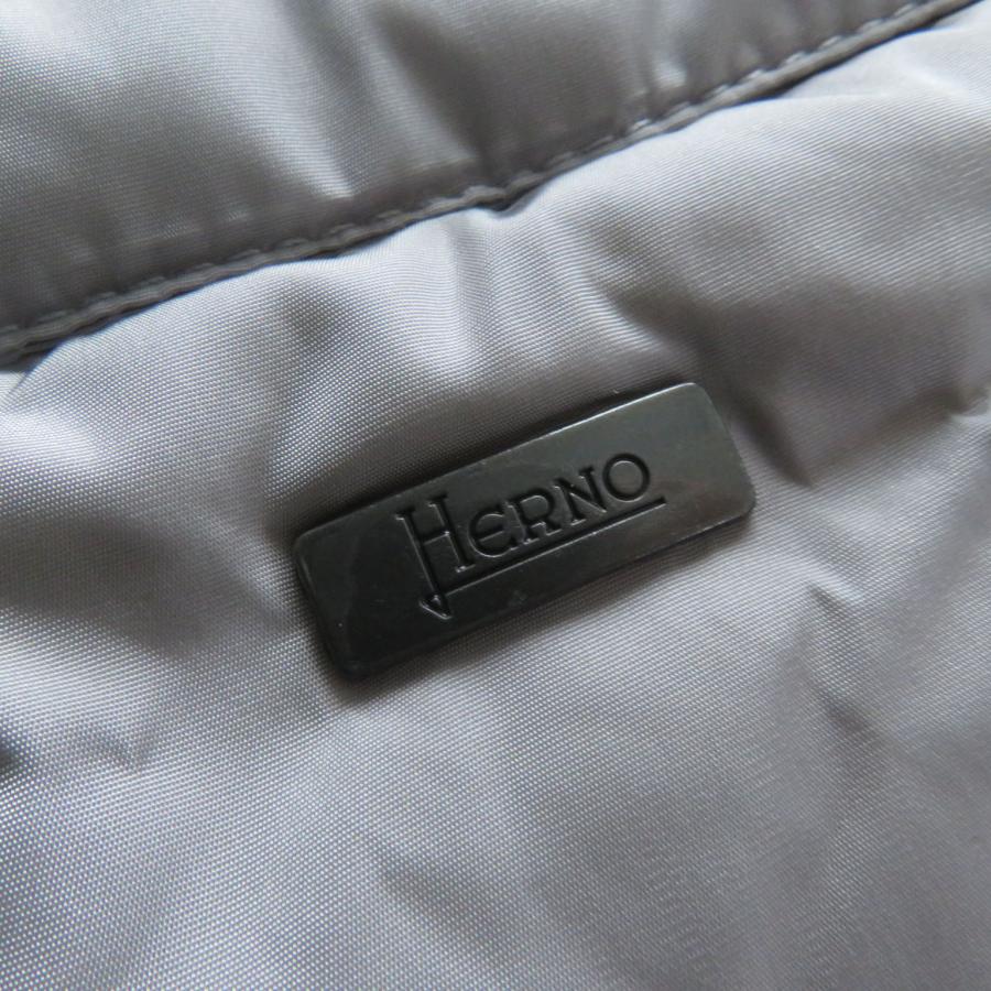 極美品☆HERNO ヘルノ Globe グローブ 2021年製 PI0804U ナイロン ウール 切替 ダウンコート グレー 48 イタリア製 正規品 メンズ｜brand-td-store｜06