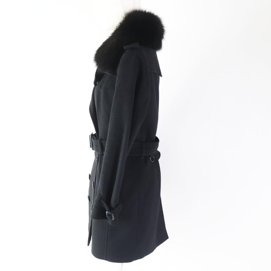 良品◎BURBERRY バーバリー 4008950 カシミヤ混 ウール 裏チェック柄 