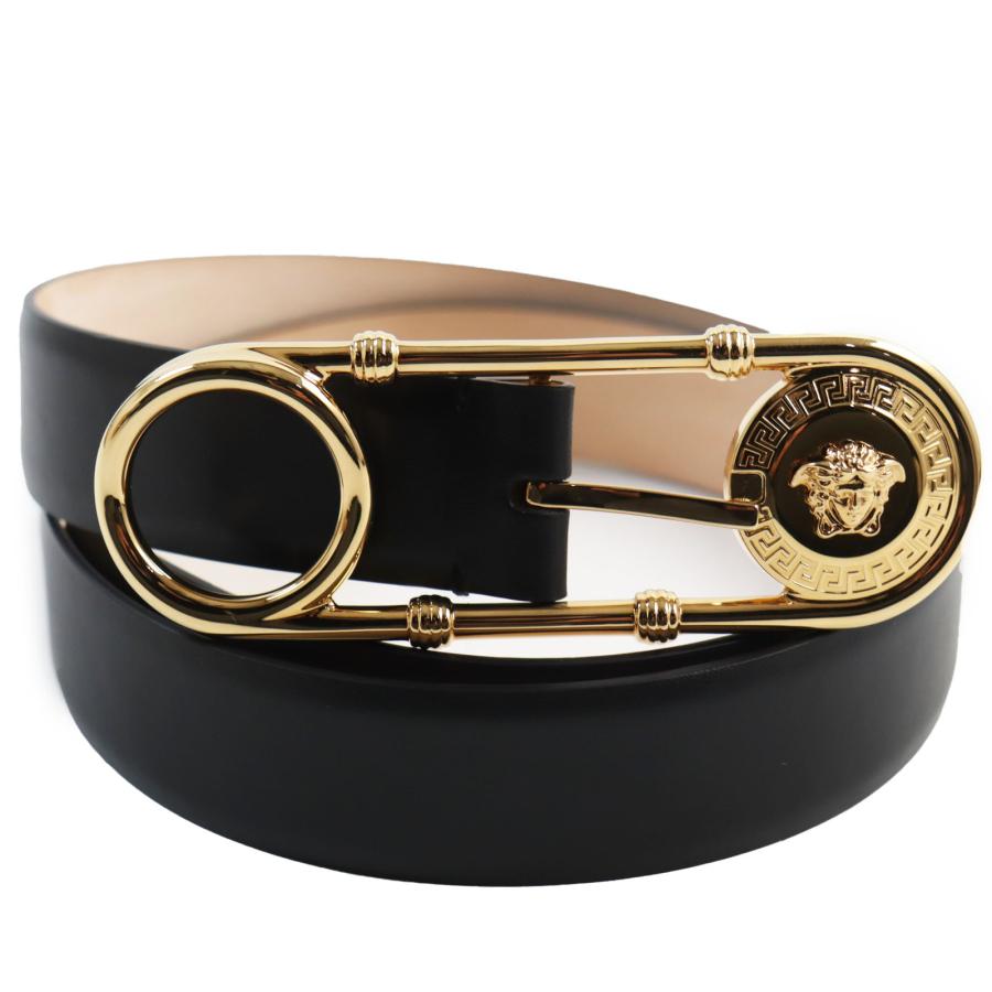 極美品○VERSACE ヴェルサーチ メデューサバックル レザーベルト 