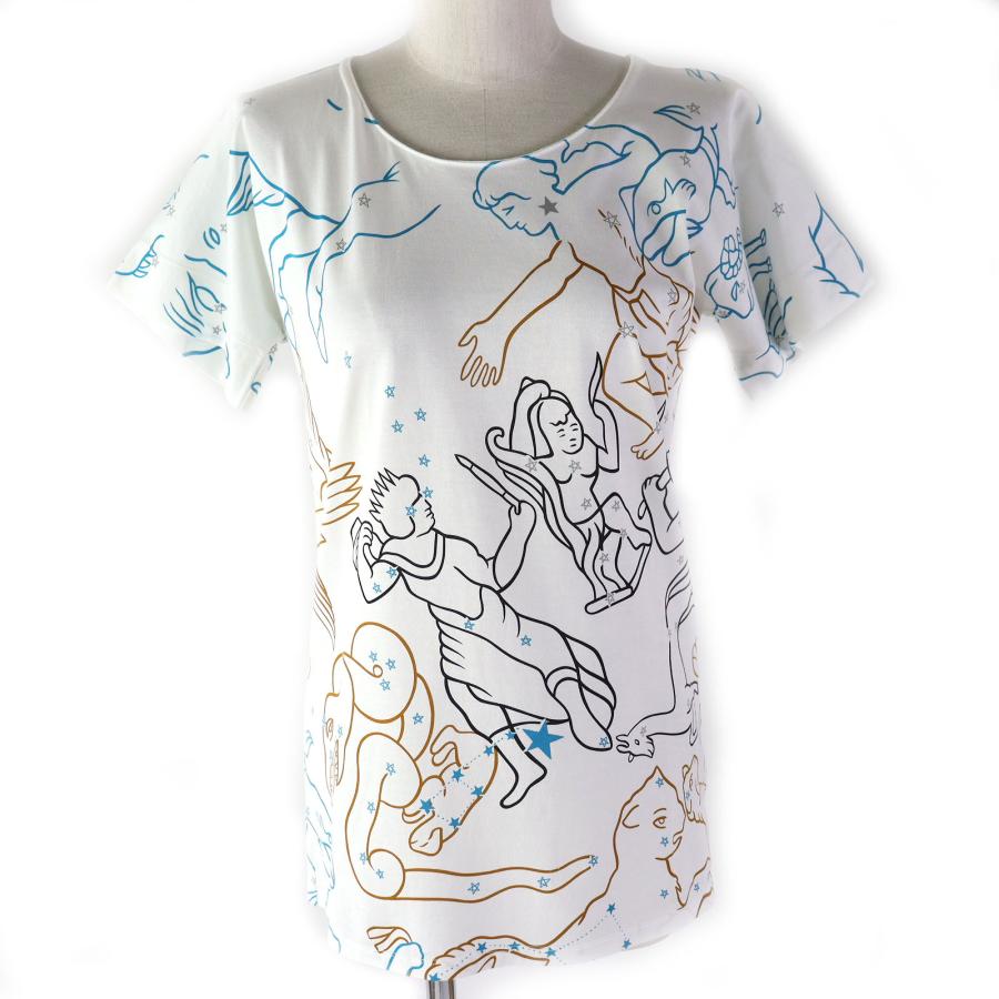 HERMES 極美品△HERMES エルメス コットン100％ 星座柄 半袖Tシャツ 