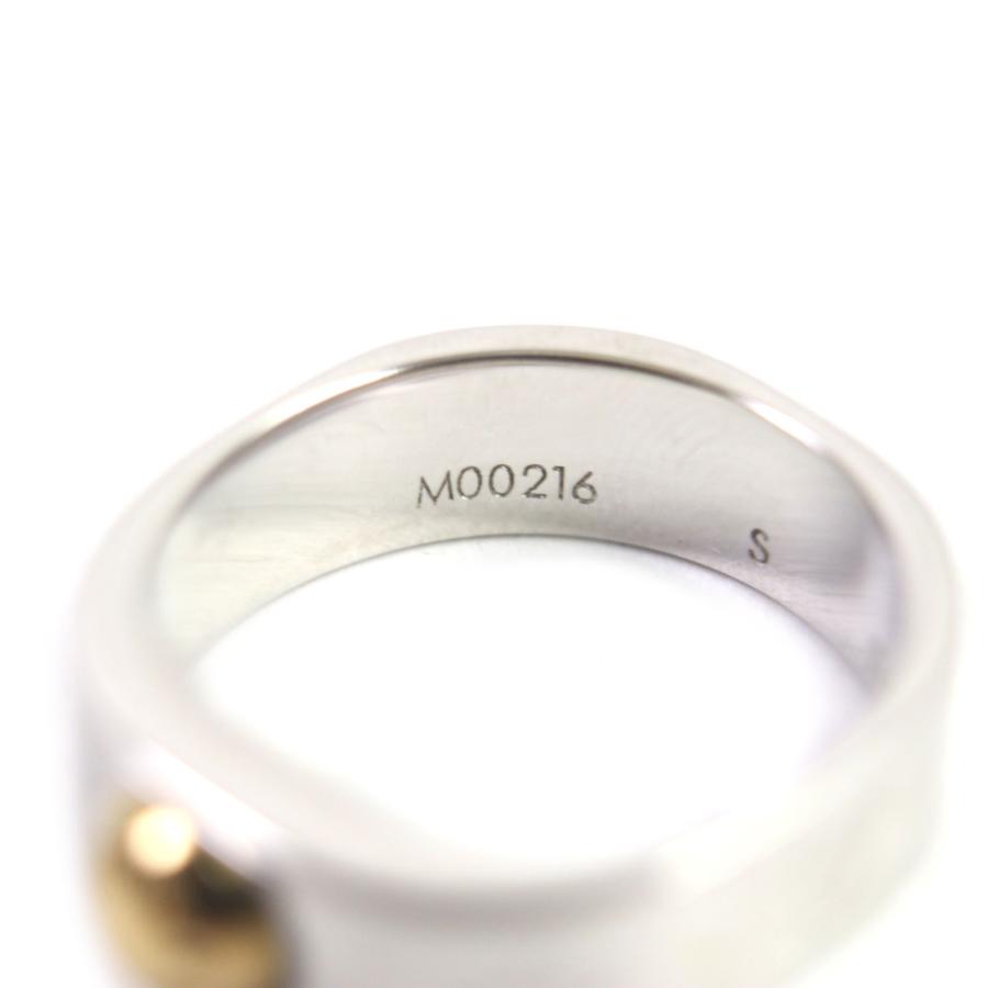 美品▼ルイヴィトン 2021年製 M00216 リング ナノグラム リング・指輪 シルバー ゴールド S (11号相当) 箱・保存袋付き イタリア製 メンズ｜brand-td-store｜02