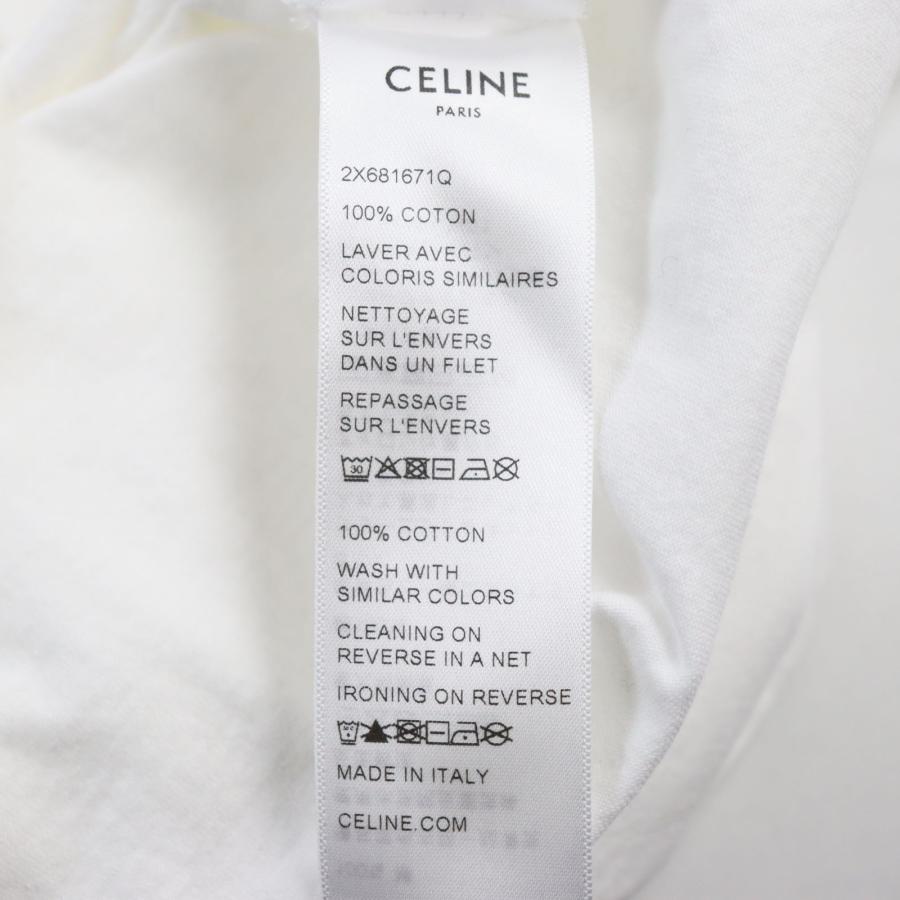 未使用品●CELINE セリーヌ 2X681671Q ロゴプリント クルーネック ショートスリーブ 半袖Ｔシャツ ホワイト S イタリア製 正規品 メンズ｜brand-td-store｜07