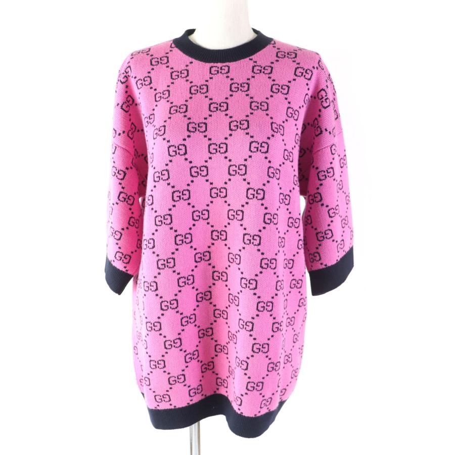 未使用品☆GUCCI グッチ 2021年製 662038 GG柄 クルーネック 半袖 