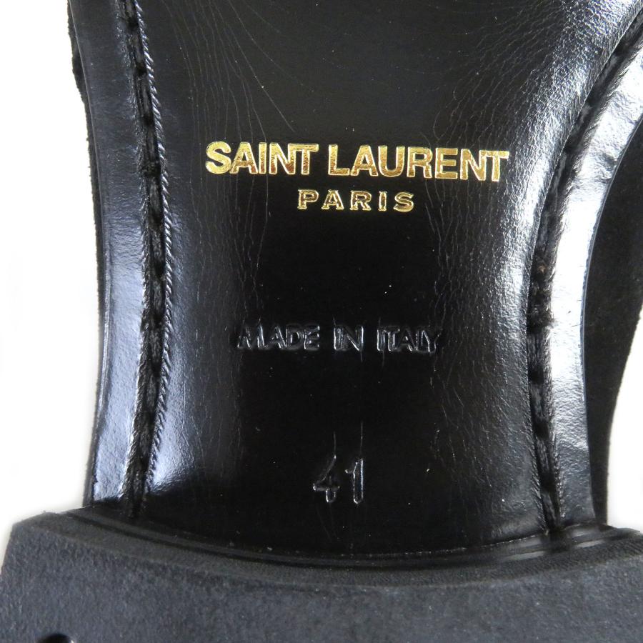 極美品□SAINT LAURENT PARIS サンローランパリ スウェードレザー ベルト付き ジョッパ―ブーツ アンクルブーツ ブラック 41 イタリア製｜brand-td-store｜09