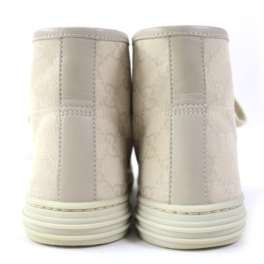 GUCCI 美品△GUCCI グッチ 426186 レザー使い GGキャンバス ハイカット 