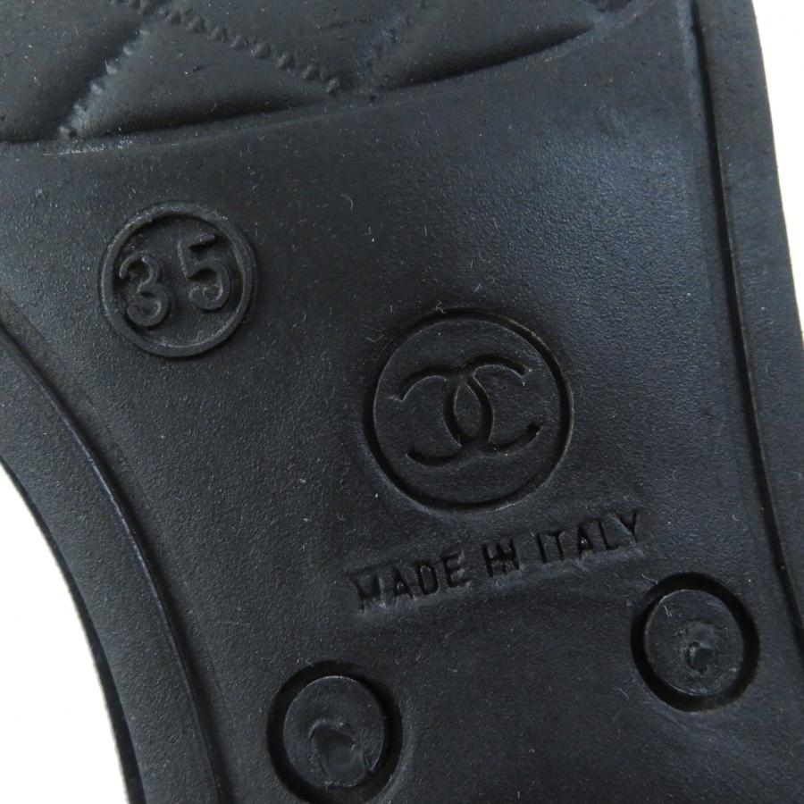 CHANEL（シャネル） 良品◎CHANEL ココマーク付きカメリア ローヒール