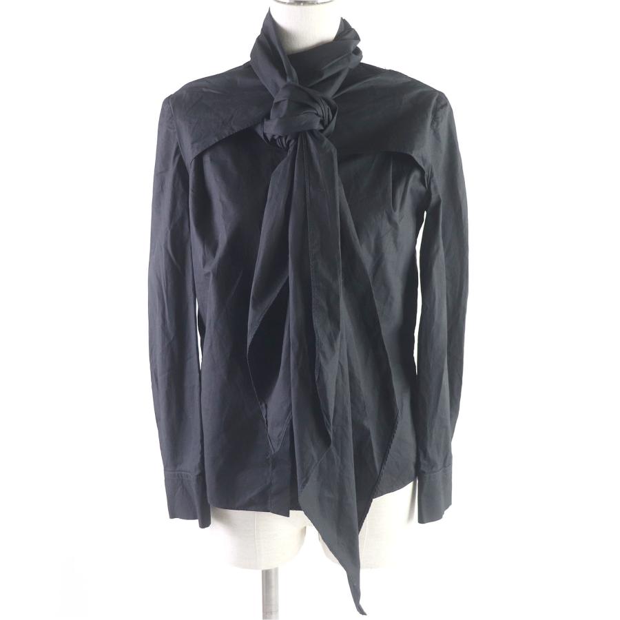 良品□FENDI フェンディ 2020年製 FS7821 ストール付き ドッキング カットソー 長袖シャツ ブラウス 黒 36 イタリア製 正規品 レディース FENDI（フェンディ） 良品□FENDI 2020年製 FS7821 ストール付き