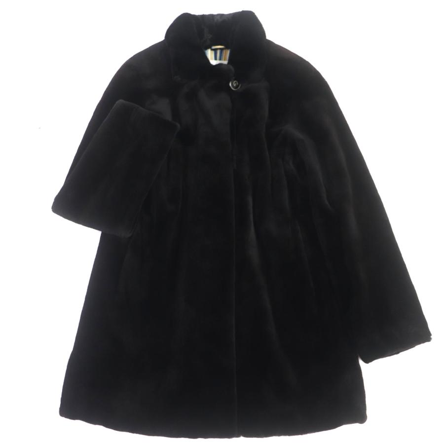 極美品▽GRES グレ シェアードミンク ミンク MINK 切替デザイン 裏地総 