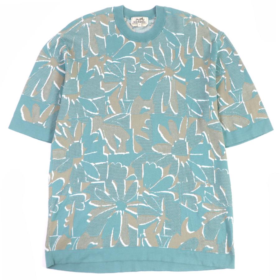 極美品□HERMES エルメス 2022年製 コットン パズルフローラル 総柄  