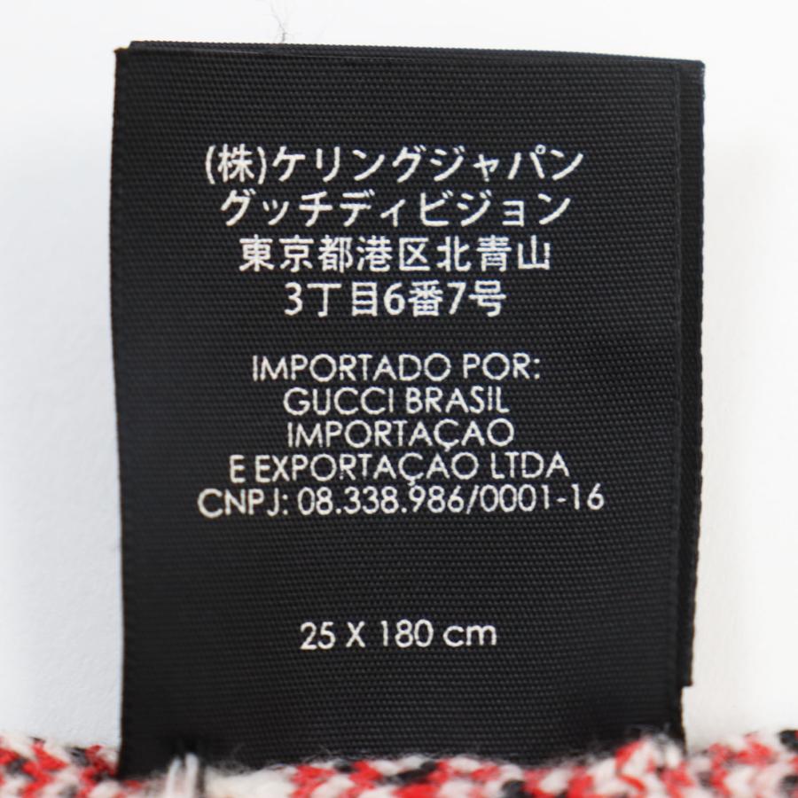 極美品○GUCCI グッチ コットン ウール GGダイヤモンド ストール  