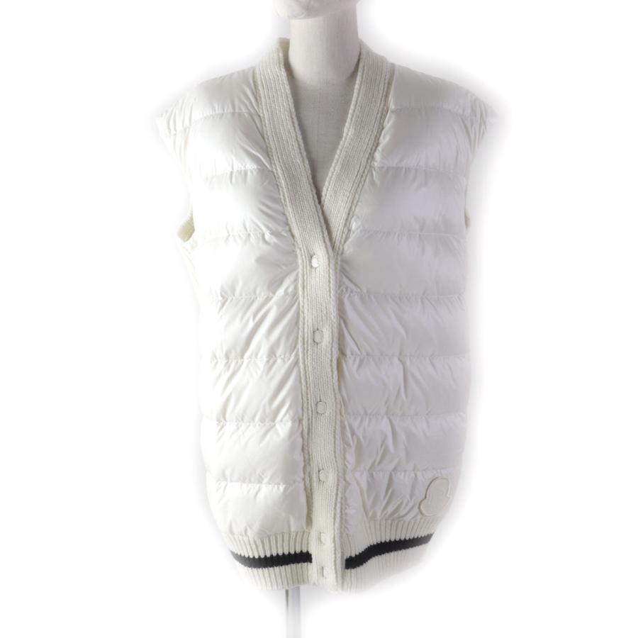 MONCLER 極美品☆モンクレール 22年製 GILET TRICOT デカロゴワッペン 