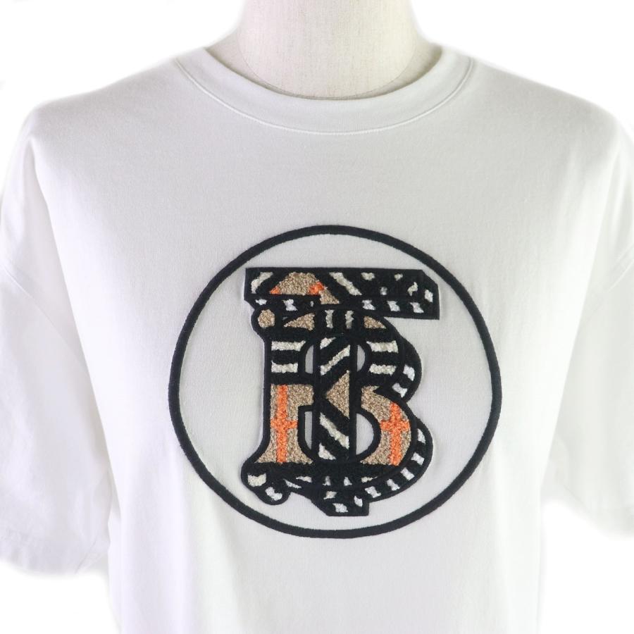 美品□BURBERRY バーバリー 8055907 コットン TBロゴワッペン ノバ 