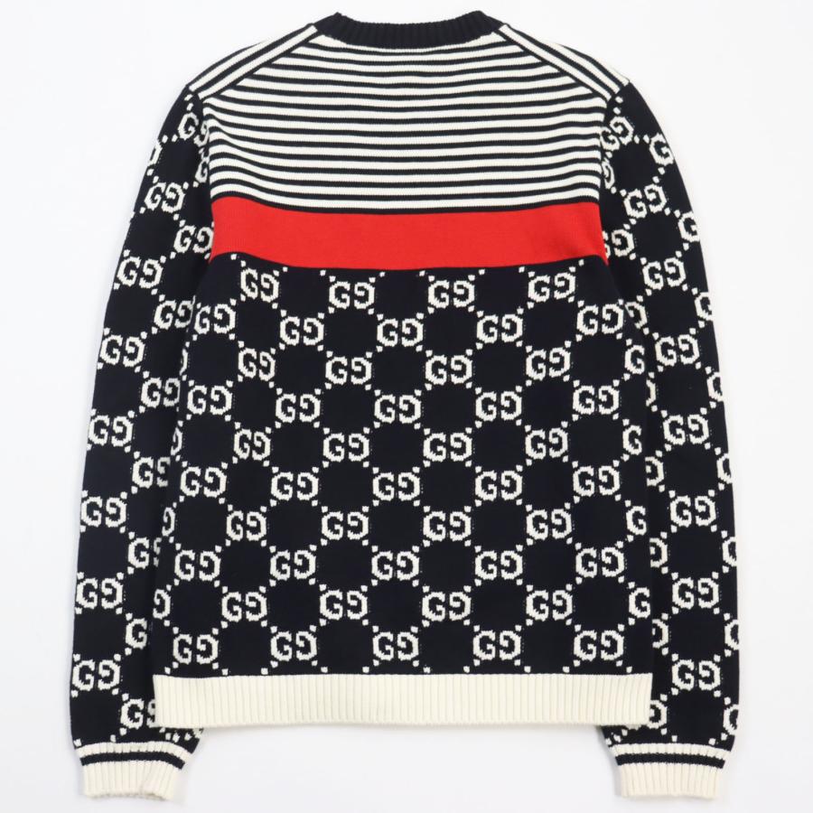 GUCCI 極美品○GUCCI グッチ 496458 GGジャガード ボーダー柄 GUCCI 極美品○GUCCI グッチ 496458 GGジャガード ボーダー柄