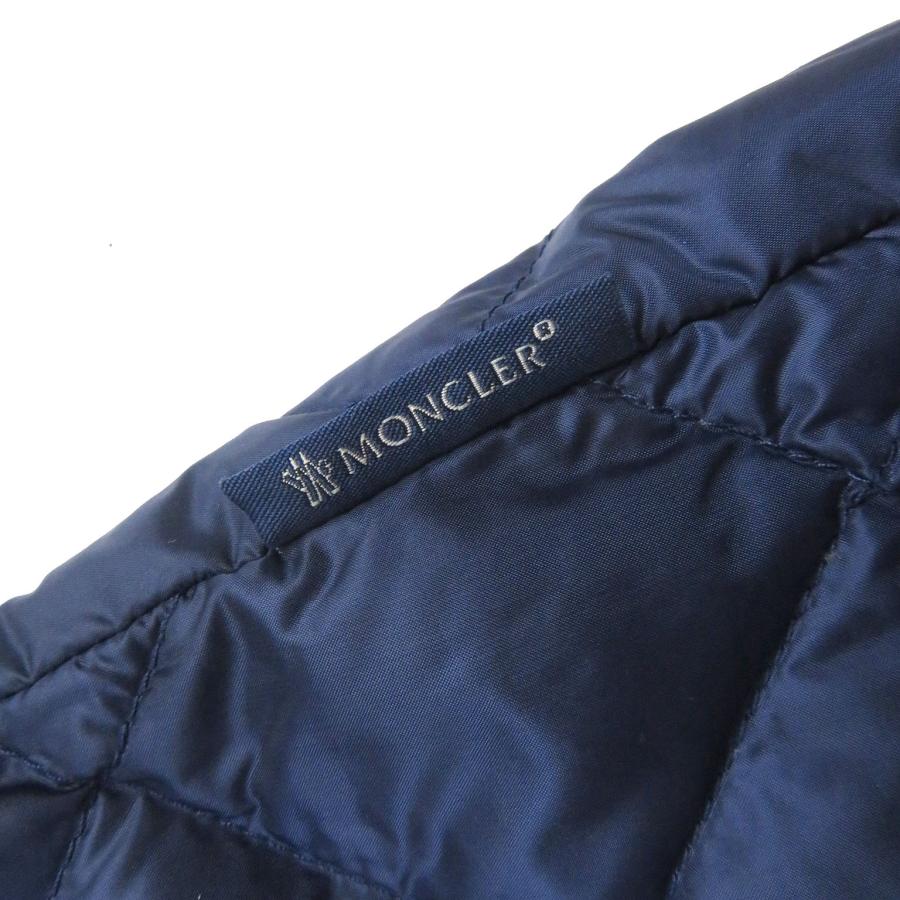 美品□MONCLER モンクレール CANACHE 中綿入り ドローコード フーデッド キルティングコート ジャケット ブルー 1 イタリア製 レディース｜brand-td-store｜06