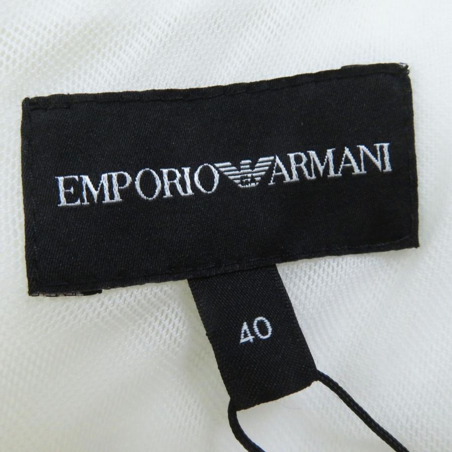 未使用品◎EMPORIO ARMANI エンポリオ アルマーニ 2019年製 DRESS ノースリーブ ワンピース／ドレス ホワイト 40 正規品 レディース｜brand-td-store｜06