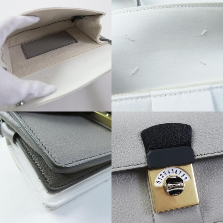 【ドンドン見直し】極美品◎メゾンマルジェラ SB1WD0002 NEW LOCK ニューロック ホリゾンタル レザー ショルダーバッグ 保存袋 正規品