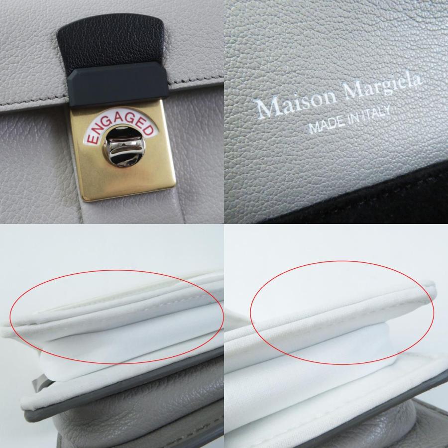 【ドンドン見直し】極美品◎メゾンマルジェラ SB1WD0002 NEW LOCK ニューロック ホリゾンタル レザー ショルダーバッグ 保存袋 正規品