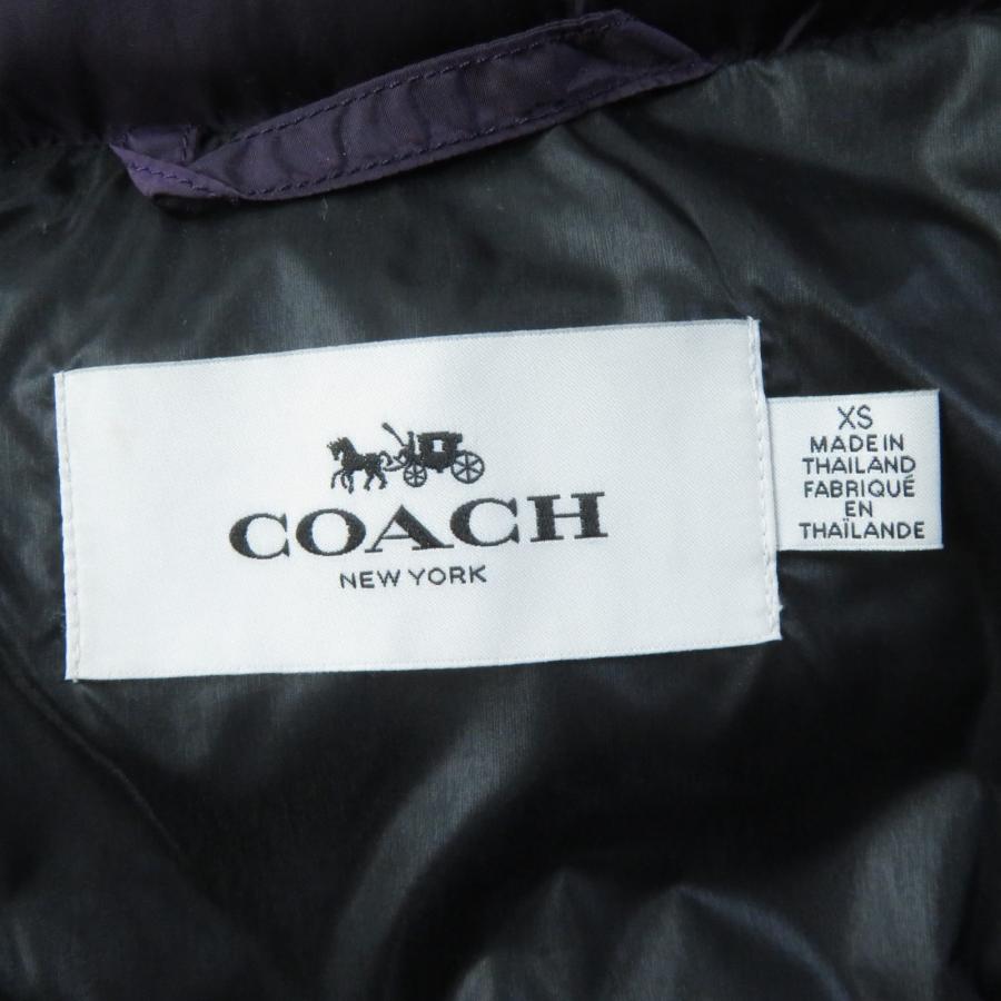 COACH 美品☆COACH コーチ F57028 ラムファー・フード付 レザー  