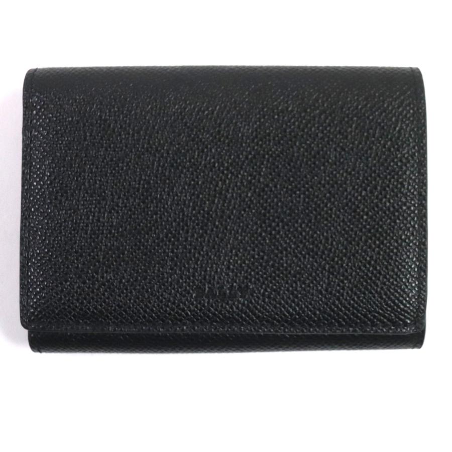 未使用品▽BALLY バリー BERTON レザー ロゴ刻印 コンパクトウォレット 