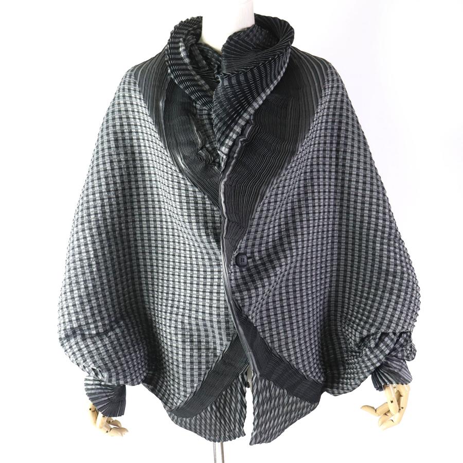 美品　ISSEY MIYAKE　イッセイミヤケ　スチーム　変形　ブラウス　羽織り 美品 ISSEY MIYAKE イッセイミヤケ スチーム 変形 ブラウス 羽織り