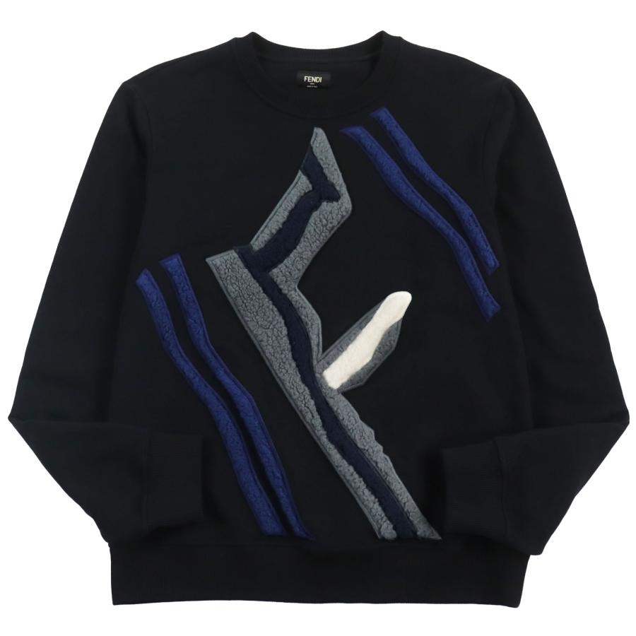 FENDI 美品○FENDI フェンディ 2021年製 FY0178 Fロゴ クルーネック  