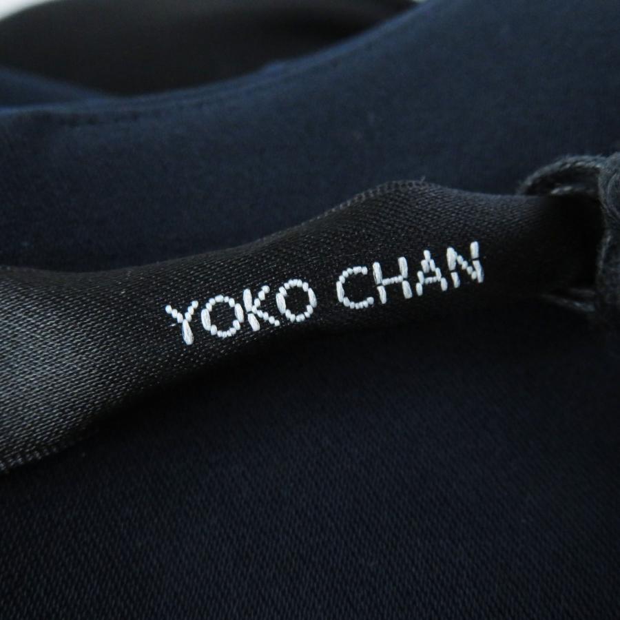 未使用品◎YOKO CHAN ヨーコチャン 定価49500円 YCD-620 フレンチスリーブ フレア ワンピース ネイビー 38 日本製 正規品 レディース｜brand-td-store｜06