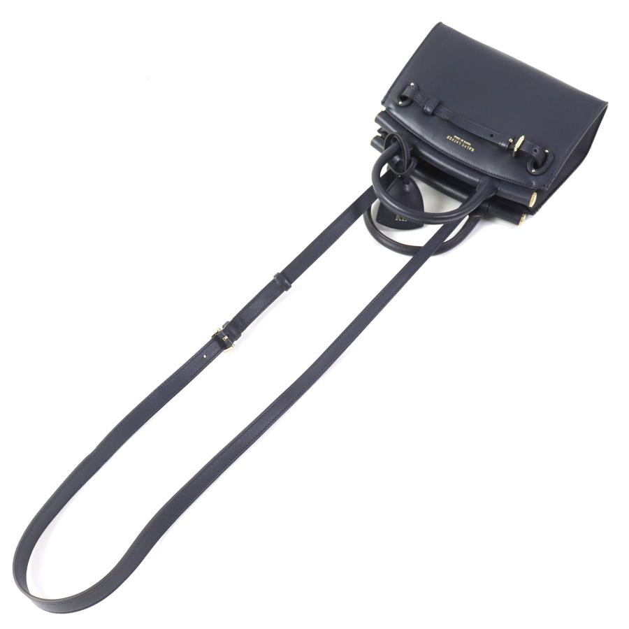 美品△RALPH LAUREN ラルフローレン 定価279400円 WACLBAG0G520025410 カーフスキン ミニ RL50 ショルダーバック ハンドバッグ ネイビー｜brand-td-store｜05