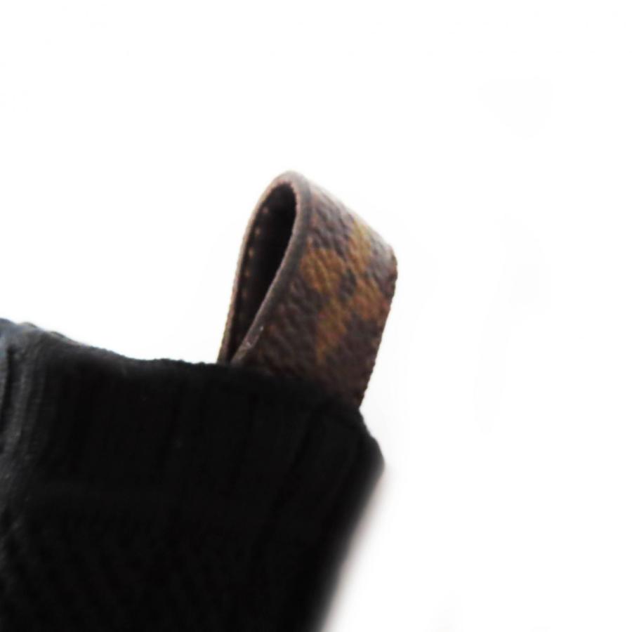 【ドンドン見直し】美品◎ルイヴィトン アフターゲームライン 軽量 ロゴ刺繍入り ソックス スニーカー 黒 マルチ 35 伊製 レディース
