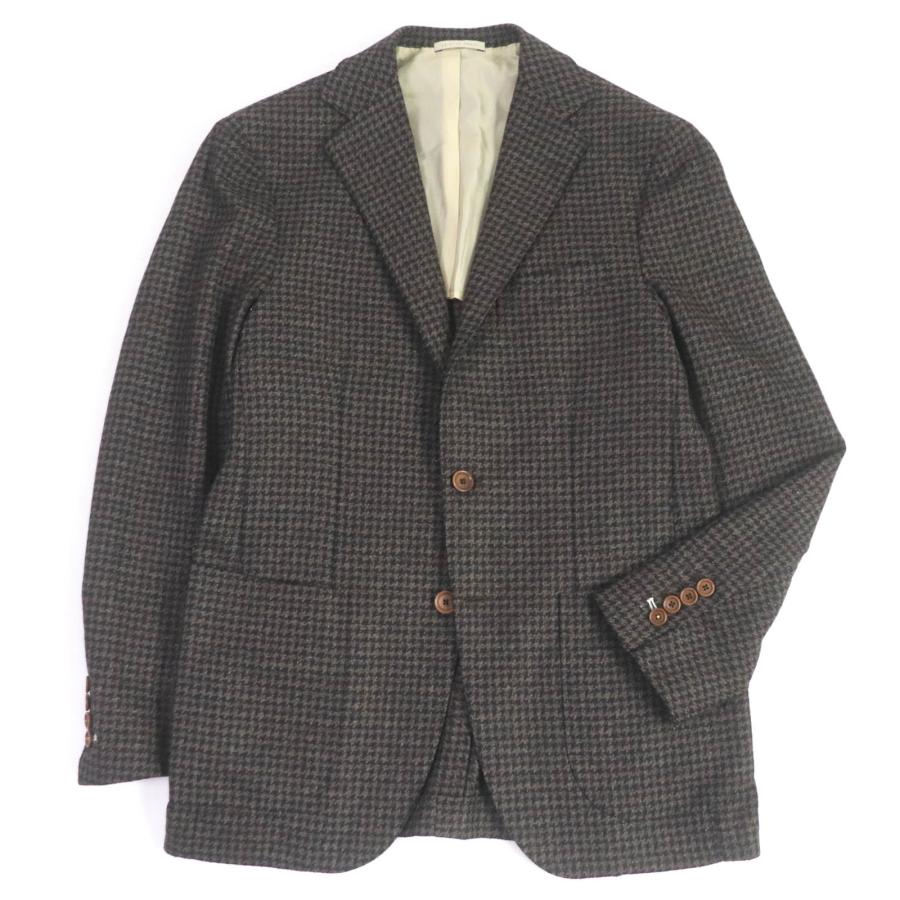 未使用品□De Petrillo デ ペトリロ ウール カシミヤ 千鳥格子柄