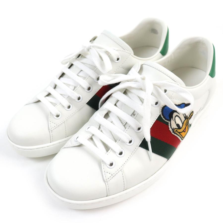 美品△GUCCI グッチ 649399 エース ディズニー ドナルドダックコラボ 
