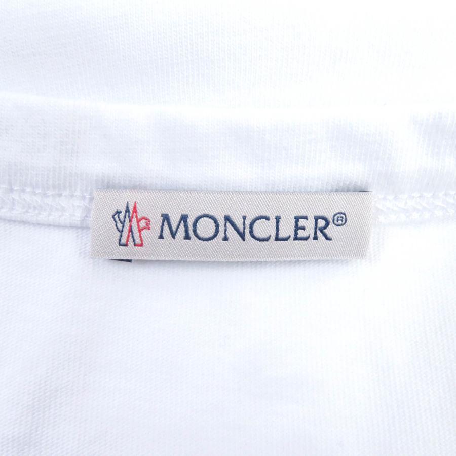 未使用品□MONCLER モンクレール 20SS MAGLIA T-SHIRT コットン100％ フロッキーロゴ クルーネック 半袖Ｔシャツ ホワイト L 正規品｜brand-td-store｜05