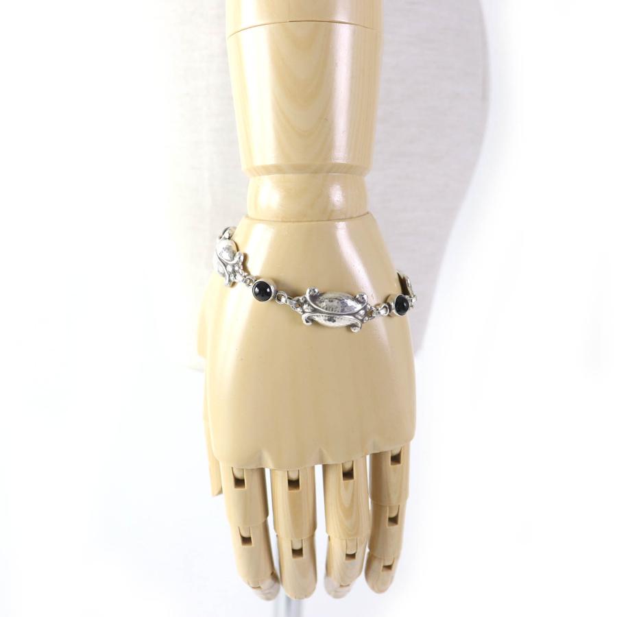 ドンドン見直し】美品△ジョージジェンセン 11 SV925 オニキス ムーン