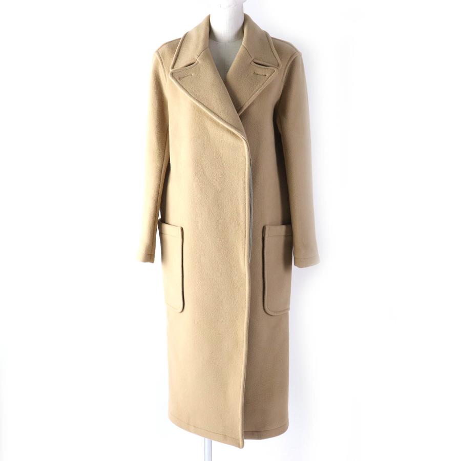良品△GLOVERALL グローバーオール F8441 LONG REEFER メルトンウールロングコート ベージュ XS イングランド製 レディース エレガント◎ 良品△GLOVERALL グローバーオール F8441 LONG REEFER メルトンウール