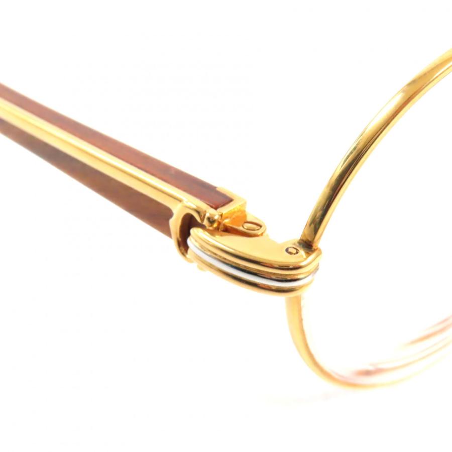 Cartier（カルティエ） 人気▽Cartier ロゴ金具 ウッドテンプル メガネ