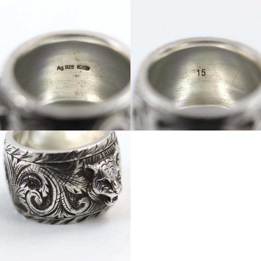 美品○グッチ 433573 キャットヘッド アラベスク ガーデン AG925 